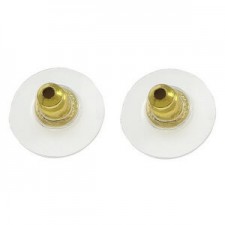 Ear nut Bullet with rubber Gold